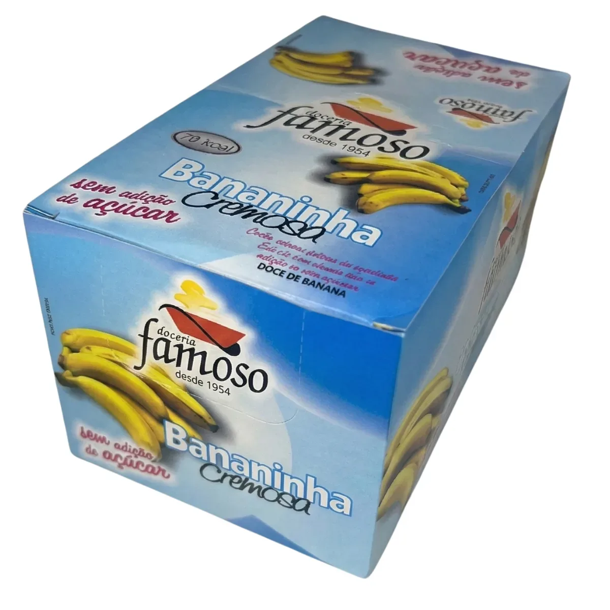 Doce De Banana Famoso Zero Açúcar, 79 Kcal, S/ Gluten 24 Un
