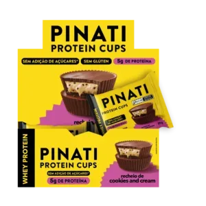 Barra De Proteína Pinati Whey Cookies & Cream 21g - Cx C/ 18