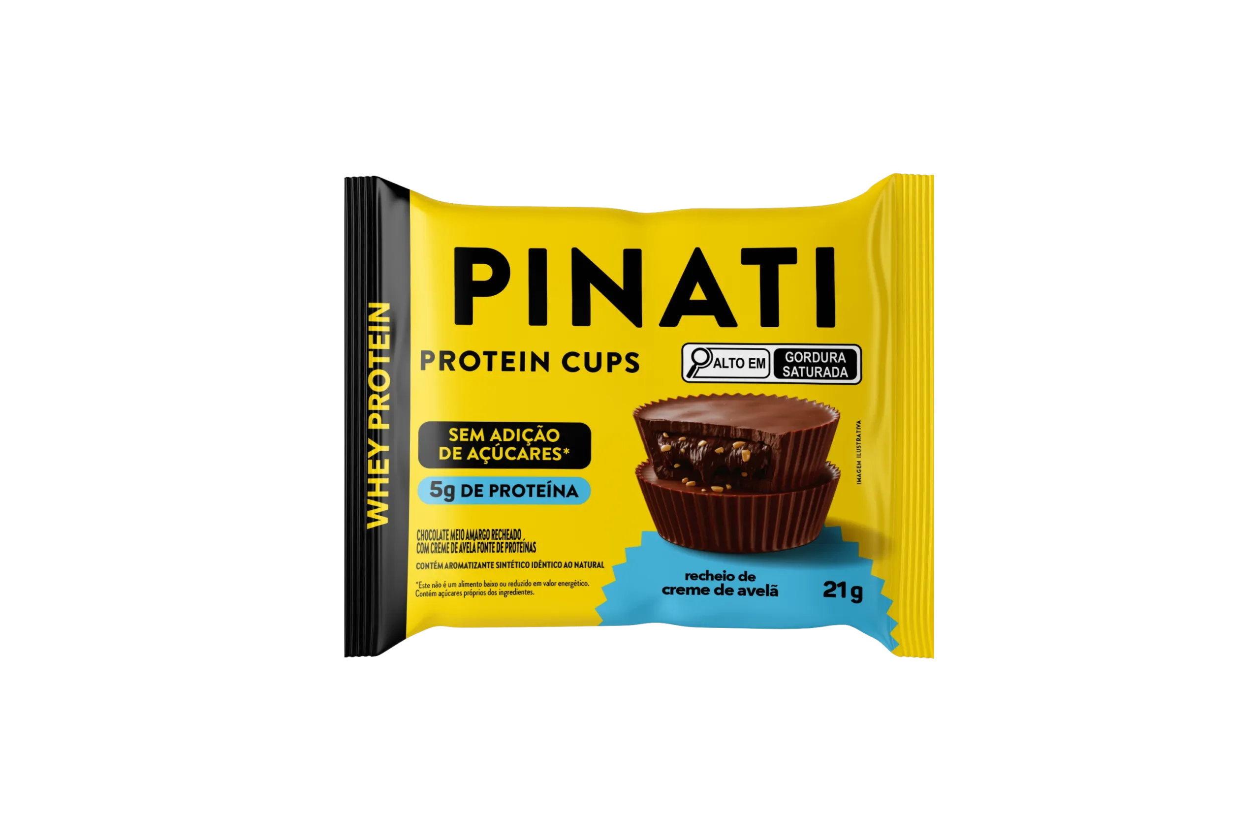 Pinati Protein Cups Creme De Avelã Unitário 21g- Cx Com 18un - Imagem 2