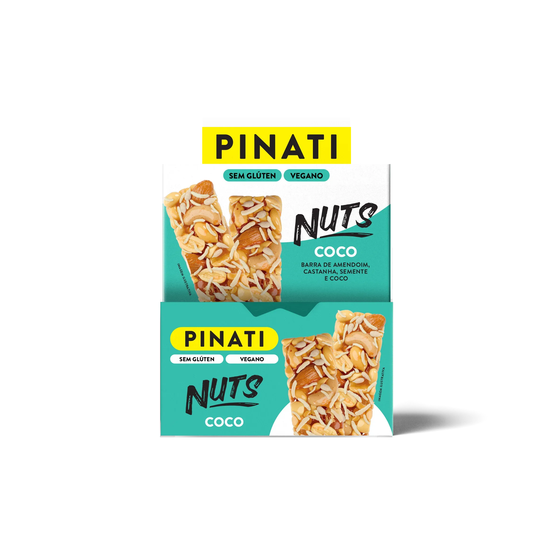 Caixa Barra Pinati Nuts Coco 30g Com 20un 600g - Vegana