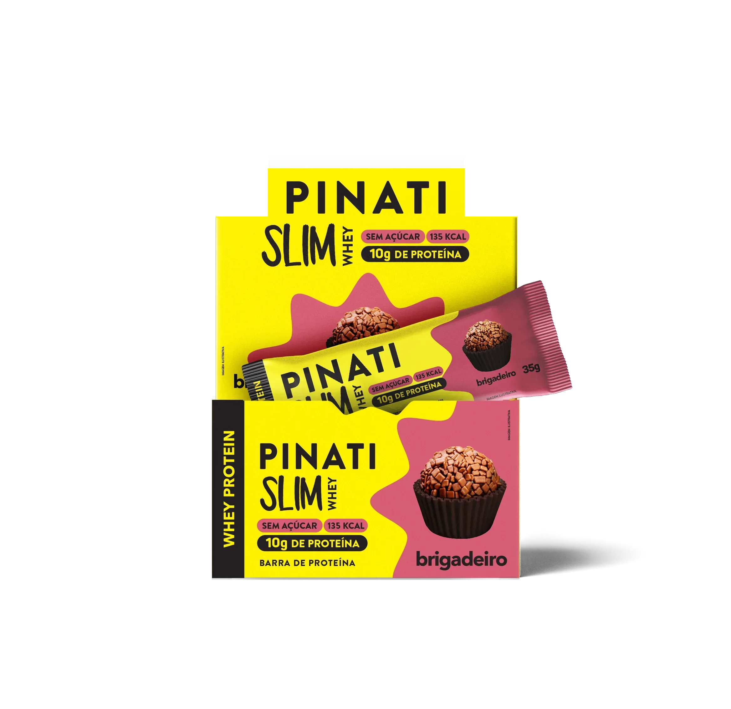Barra Proteica Pinati Slim Whey Brigadeiro 35 G Cx 16un