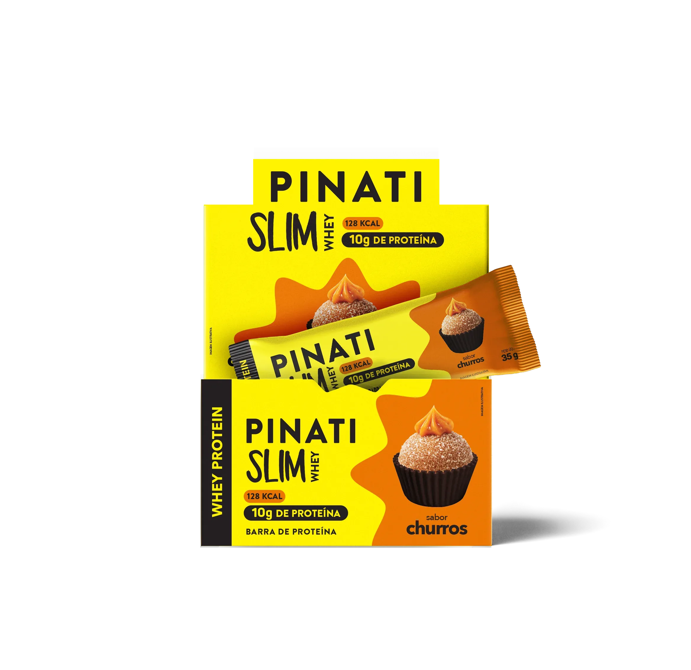 Barra Proteica Snack Pinati Slim Whey Churros 35g-cx C/16