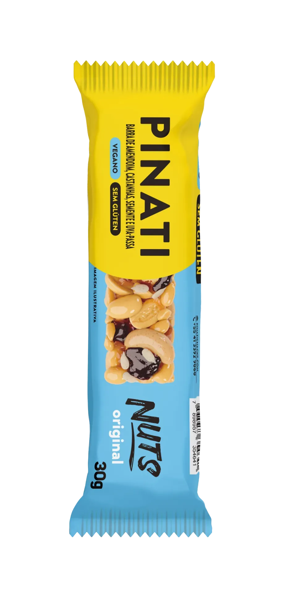 Barra De Cereal Snacks Pinati Nuts Original - Caixa Com 20un - Imagem 2