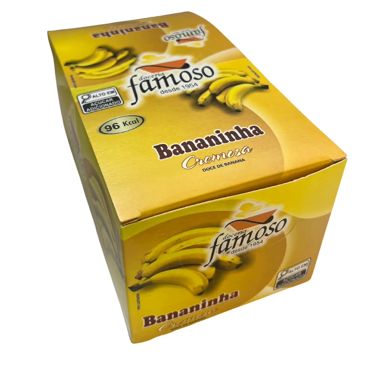Bananinha Famoso Cremosa 30g Caixa 24 Unidades - Com Açucar