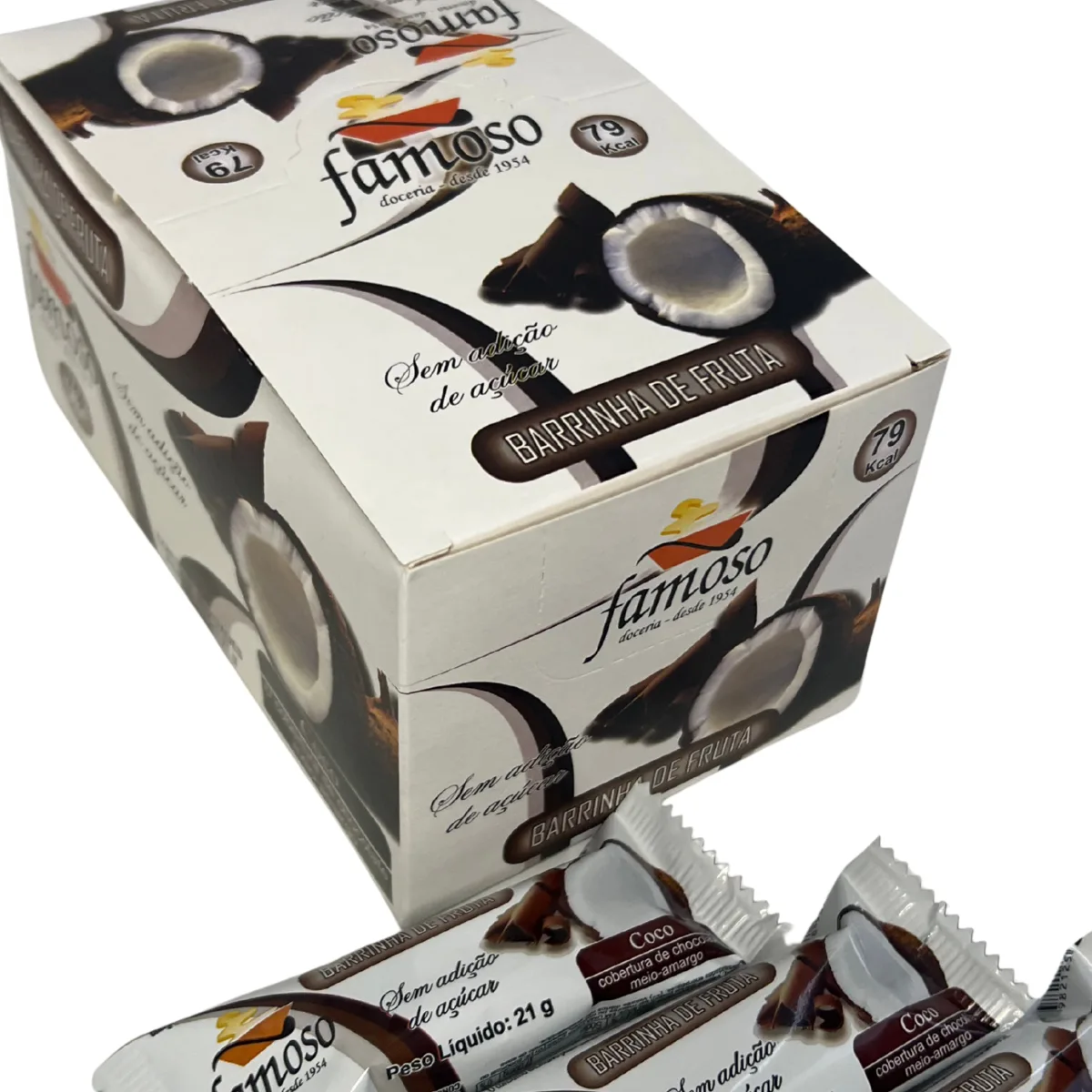 Doce De Coco Famoso Com Chocolate Sem Açúcar Display 24 Un