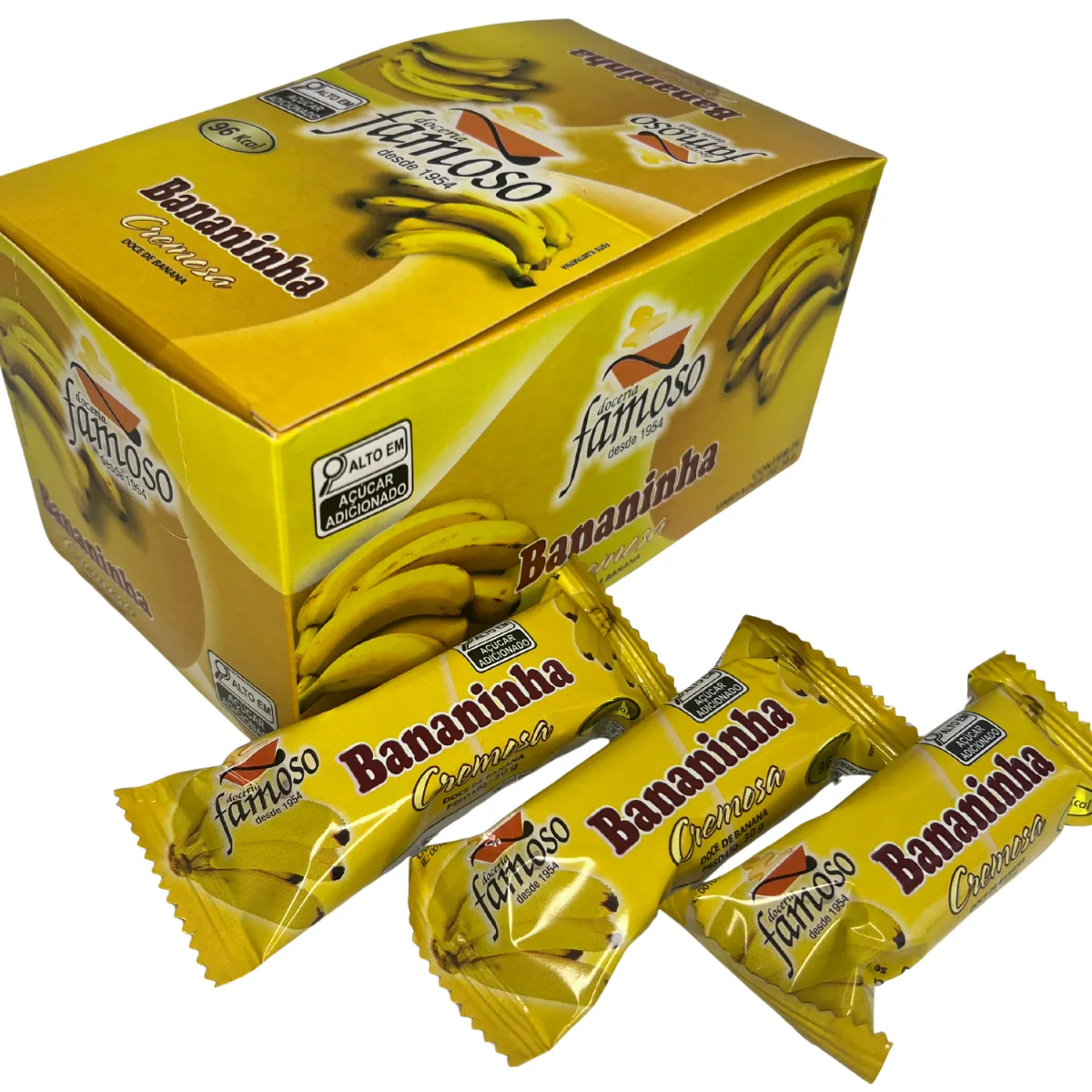 Bananinha Famoso Cremosa 30g Caixa 24 Unidades - Com Açucar - Imagem 4