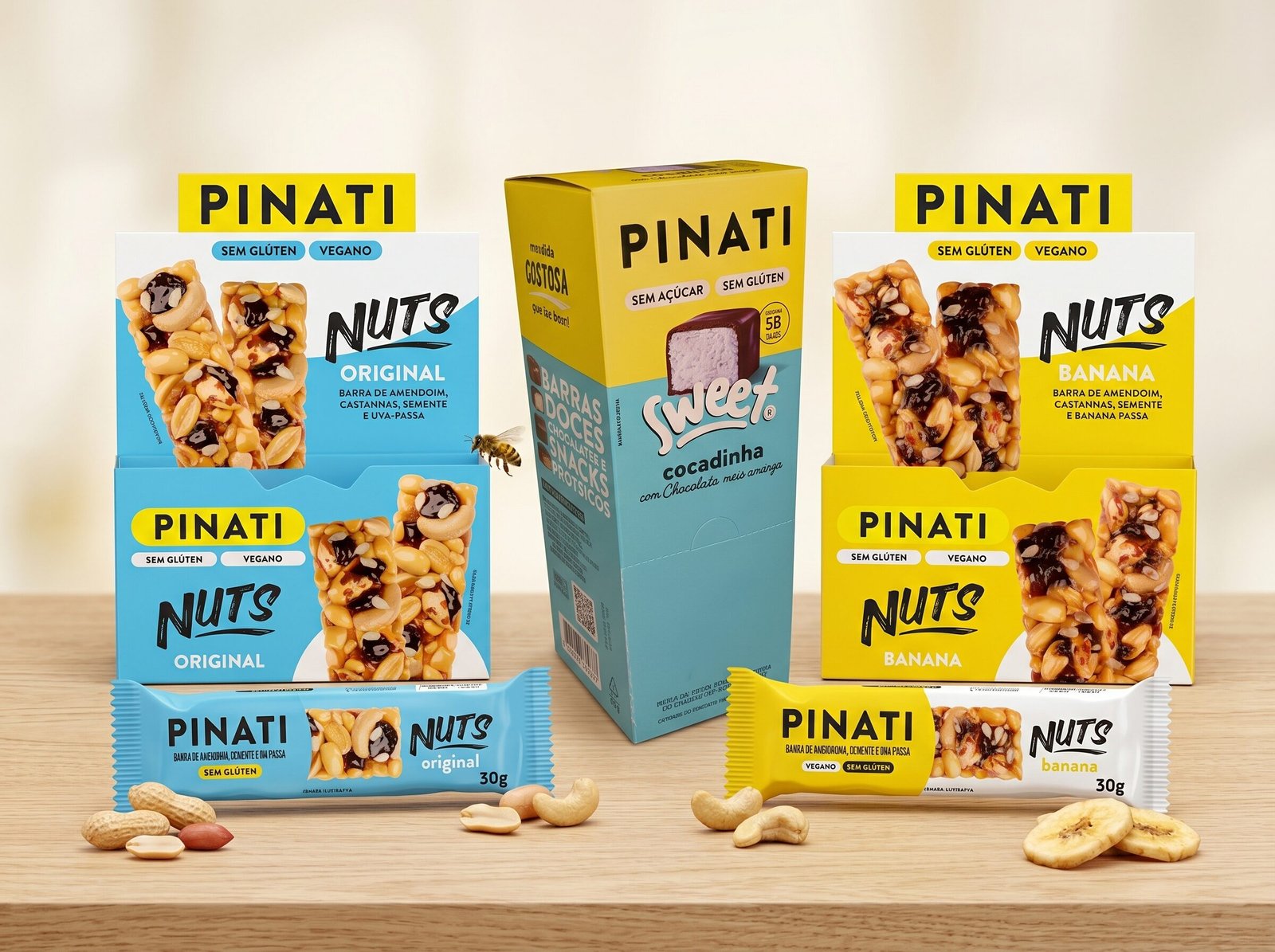 Linha premium de doces e snacks Pinati